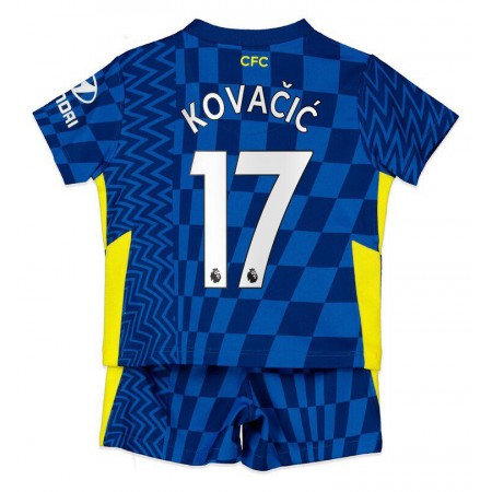 Koszulka Chelsea Mateo Kovacic 17 Dziecięcy Domowe Koszulki Piłkarskie 2021-2022 Krótki Rękaw